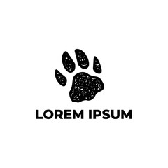 Paw Animal Logo Vector, Illustration.