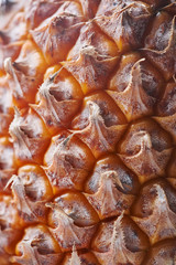 Fototapeta premium Juicy pineapple is an exotic fruit, macro photography soft focus.