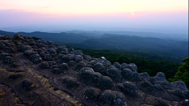 Stone in Lan Hin Pum at Phu Hin Rong Kla Park Phitsanulok Province,Thailand.