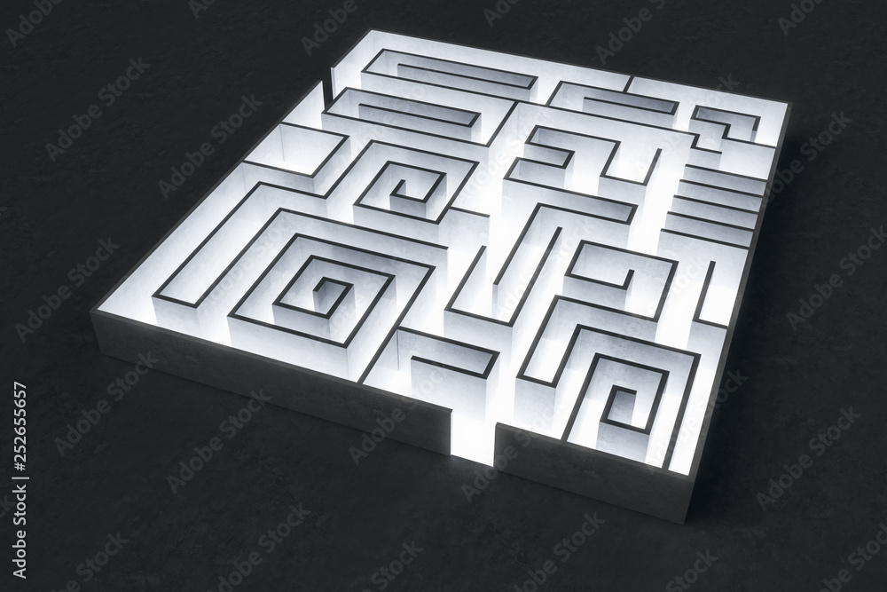 Poster abstract labyrinth backdrop