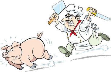 Pig, pork and cook