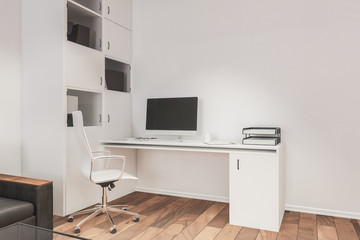 Modern workplace with copyspace