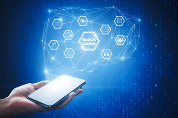 Media and blockchain concept