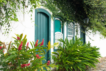Green door, Paraty, Brazil