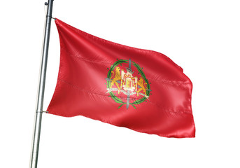 Valladolid province of Spain flag waving isolated 3D illustration