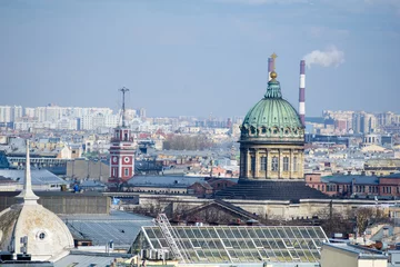 Deurstickers View of buildings, streets, bridges, rivers and canals of St. Petersburg, Russia. © olegator1977