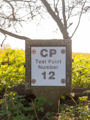 close up of concrete cp test point number 12 works