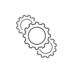 Set of cogwheels equipmen of business icons
