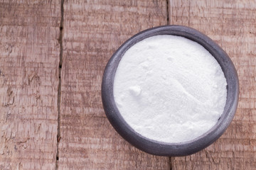 baking soda on the table, for cleaning and disinfection