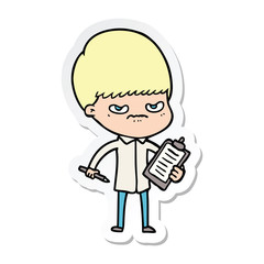 sticker of a cartoon boy