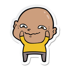 sticker of a cartoon creepy guy