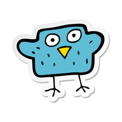 sticker of a cartoon bird