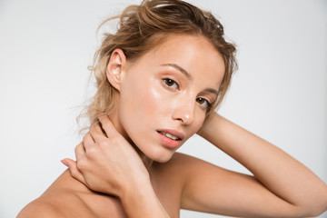 Beauty portrait of an attractive blonde woman
