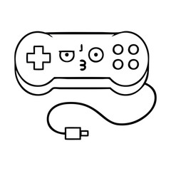 line drawing cartoon game controller