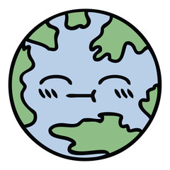 cute cartoon planet earth