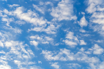Blue sky covered with clouds.