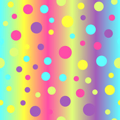Bright glowing circle pattern. Seamless vector background