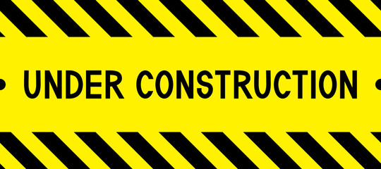 Under construction. Warning tape.