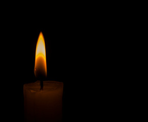 burning candles in the dark