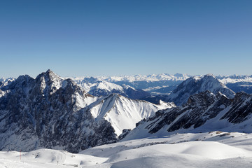 Fototapeta na wymiar Zugspitze, Germany, mountain, snow, peak, winter