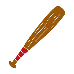 cartoon doodle of a baseball bat