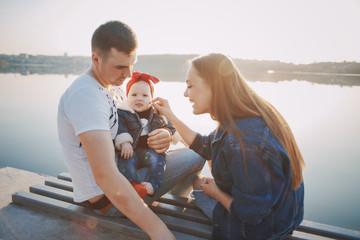 Fototapeta premium family on a walk