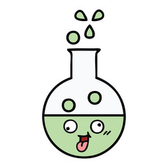 cute cartoon test tube