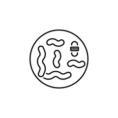 human organ microorganism outline icon. Signs and symbols can be used for web, logo, mobile app, UI, UX