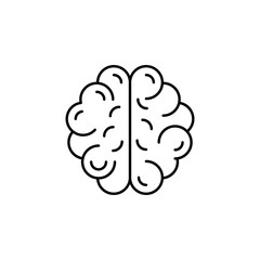 human organ brain outline icon. Signs and symbols can be used for web, logo, mobile app, UI, UX