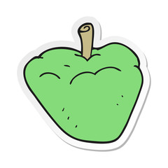 sticker of a cartoon organic apple