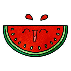quirky hand drawn cartoon watermelon