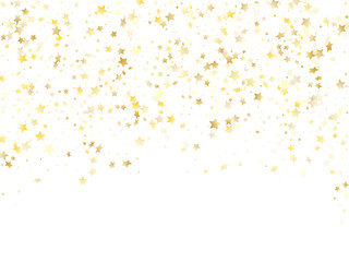 Magic gold sparkle texture vector star background.