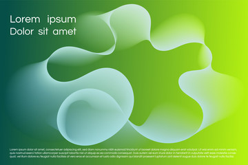 Wavy background for landing concept. Abstract twisted smooth shape. Landing page template vector illustration. Minimal geometric background. Dynamic shape composition Eps10 vector