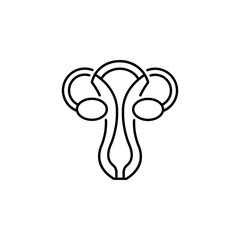 human organ uterus outline icon. Signs and symbols can be used for web, logo, mobile app, UI, UX