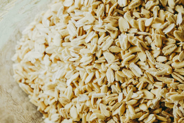Close up oat grains texture