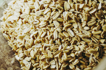 Close up oat grains texture