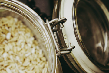 Glass jar for food storage 