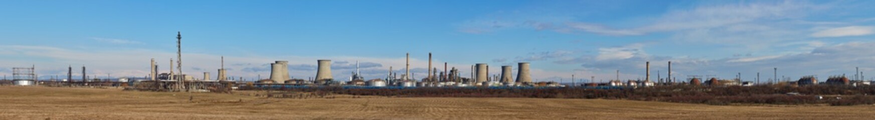 Oil refinery landscape