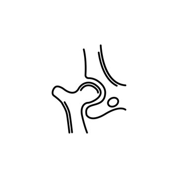 human organ hip bone outline icon. Signs and symbols can be used for web, logo, mobile app, UI, UX