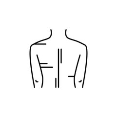 human organ men back outline icon. Signs and symbols can be used for web, logo, mobile app, UI, UX