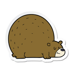 sticker of a cartoon bear