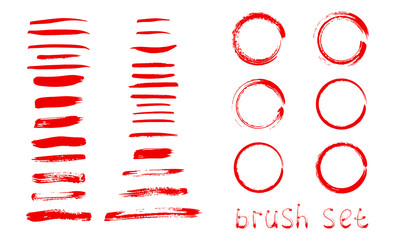 Abstract background. Ink brush strokes with rough edges. Vector frame