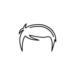 human organ men hair outline icon. Signs and symbols can be used for web, logo, mobile app, UI, UX