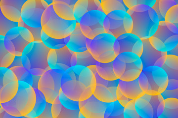 Gradient background with colorful spheres