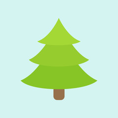 Green Christmas tree. Winter. Blue background. Vector illustration. EPS 10. Green Christmas tree. Winter. Blue background. Vector illustration. EPS 10.