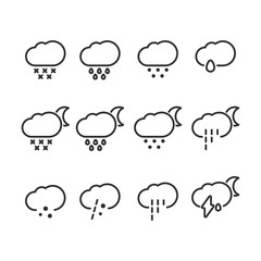Set of weather icons