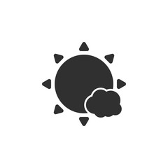 Weather icon sun with a small cloud