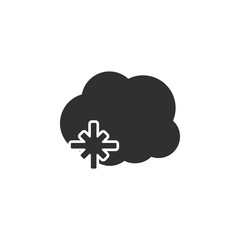 Cloud weather icon with snow