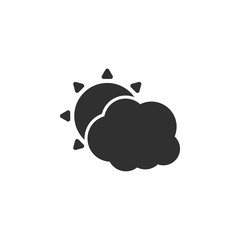 Weather icon with cloud and sun