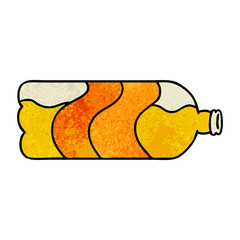 textured cartoon doodle of a soda bottle